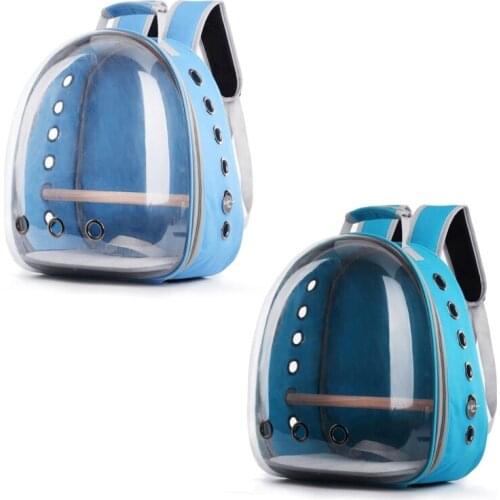 Pet Parrot Carrier Bird Travel Bag Space Capsule Transparent Backpack Breathable 360° Sightseeing 066C
