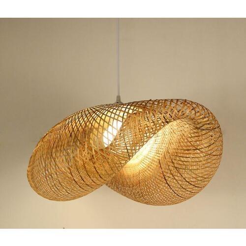 Pendant Lamp Bamboo Weaving Lantern Lights Chinese Garden Tea House Restaurant Japanese bedroom Room pendant light PA0211