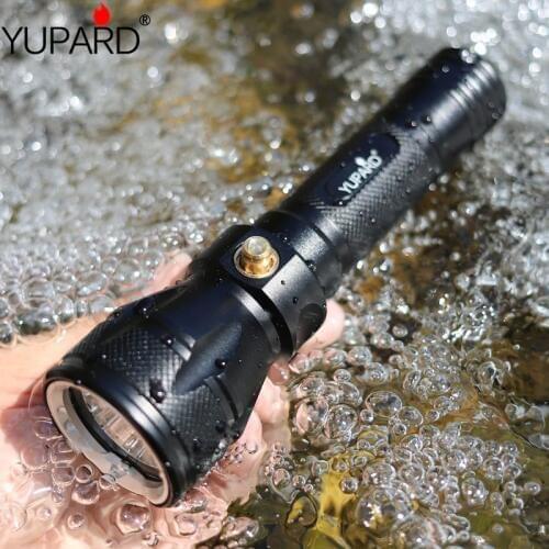 YUPARD Underwater diving 100m diver Torch XM-L2 T6 LED Lamp Waterproof Flashlight 18650 battery outdoor fishing camping hunting