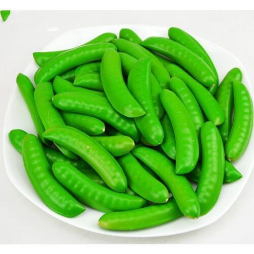 Festive Party Supplies Artificial Decorations Simulation Vegetables Plastic Sweet Broad Pea Photography Props Model 10pcs/lot