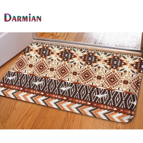 DARMIAN Retro Tribe Printed Doormat Floor Carpets Non-Slip Bathroom Rugs Enter House Floor Mats Custom Home/Hotel Decor Carpets