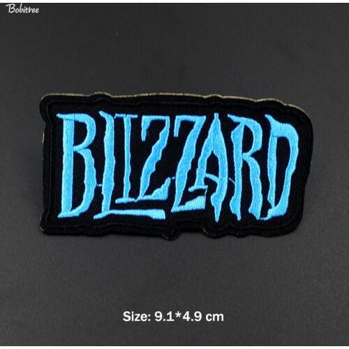 Blue Letters Size 9.1*4.9 cm Clothes Patch Iron on Stickers Embroidered Badge Applique For Jacket jeans Apparel Decoration