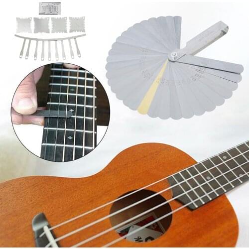 Guitar Tool Kit Repairing Maintenance Tools String Organizer String Action Ruler Gauge Measuring Tool Wrench Set Files