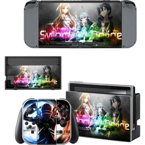 Sword Art Online Nintendoswitch Skin Nintend Switch Stickers Decal for Nintendo Switch Console Joy-con Controller Skins Stickers