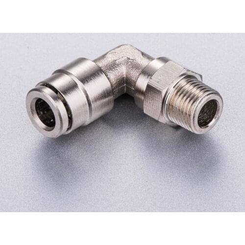 Tube 3/8-3/8 NPT thread 90 degree male elbow swivel brass connector copper swivel fitting