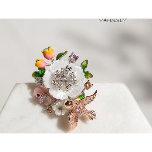 Vanssey Bird Brooches For Clothes