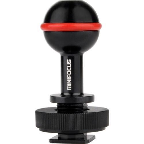 Diving Cold Shoe 1 Inch Ball Mount Head Base Adapter Connector For Underwater Camera Waterproof Housings Case Video/Flash/Strobe