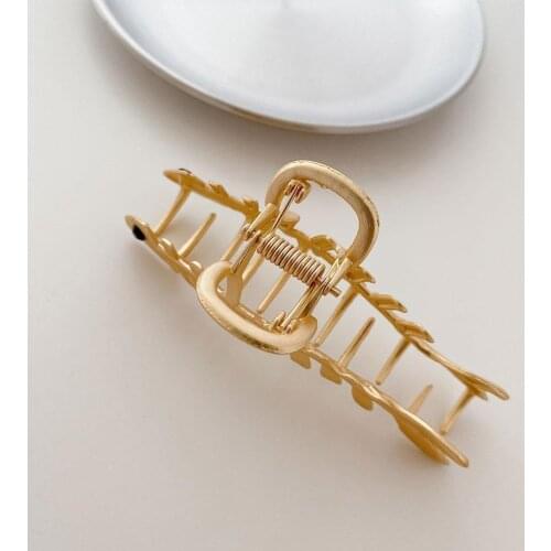 Metal Hair Claw Fish Bone Women Headwear Color Female Organization Hairpins 10cm Clips Simple Hair E2E5
