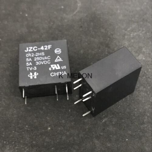 10PCS/LOT new JZC-42F 012-2HS JZC-42F-012-2HS JZC-42F HF42F 5A 250VAC 6PIN