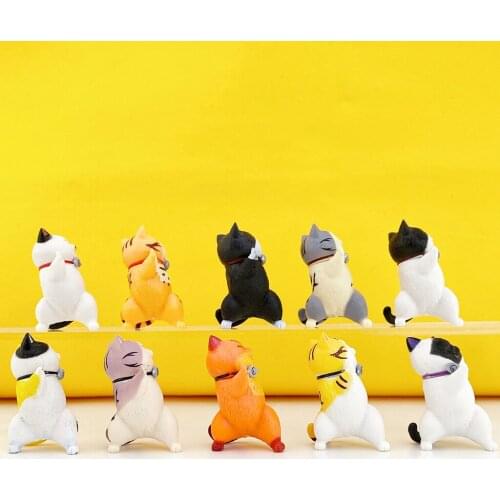 10PCS Cute Cat Car Decoration Car Interior Console Decoration Kitty Doll Car Interior Decoration Accessories Auto