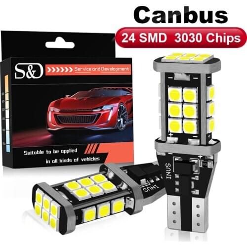 2Pcs Super Bright Canbus Error Free W16W T15 921 912 W16W LED Bulbs OBC LED Backup Light LED Bulbs Car Reverse Lamp White 12V