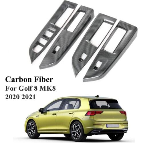 4PCS Car Window Lift Switch Pannel Cover Trim for Golf 8 MK8 2020 2021 Interior Car Styling
