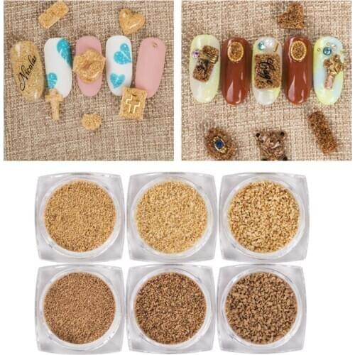 6 Bottles Natural Wood Seashell Theme Starfish Sand UV Resin Fillings Frames DIY Beach Landscapes Resin Jewelry Making