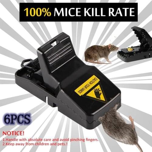 6pcs Reusable Rat Catching Mice Mousetrap Bait Snap Spring Rodent Catcher Mounts And Holders Mouse Trap Mole Repeller For Home
