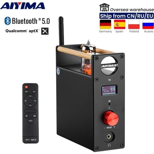 AIYIMA 6N3 Tube Preamplifier Bluetooth Pre Amplifier Bile Buffer Preamp USB DAC Headphone Amplifier Coaxial Optical Audio Decode