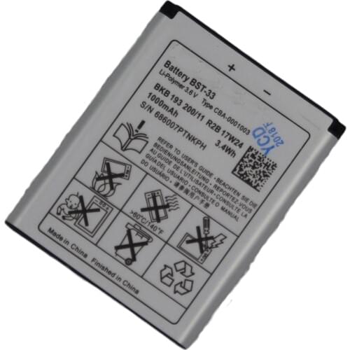 5pcs/lot Battery 950mAh BST-33 For Sony Ericsson K800i K810i C702 C903 F305 G900 K550i K630i K660i W100I T700 T715 BST 33