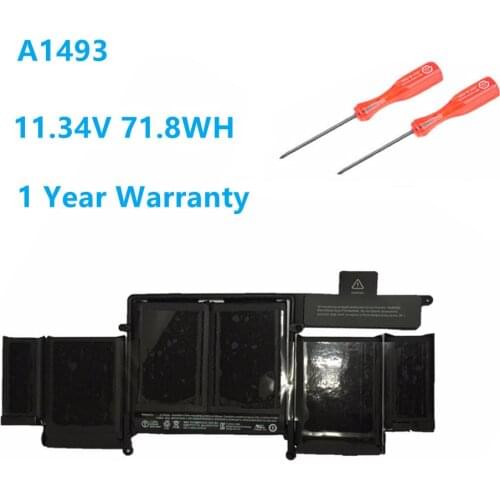 A1493 Laptop Battery For Apple Macbook Pro 13" A1502 ME864 ME866LL/A 020-8148 Late 2013 Mid 2014 Retina Battery 11.34V 71.8wh
