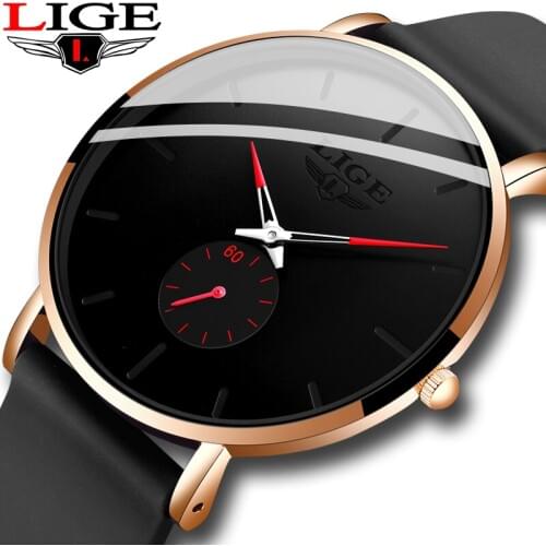 2020LIGE New Silicone Watches Mens Casual Fashion Sport Waterproof Clock Top Brand Luxury Quartz Men Watch Relogio Masculino+Box