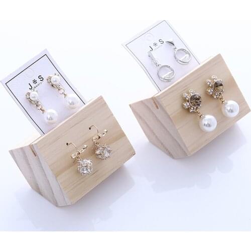 1 piece Wood Stud Earring Display Stand Holder Jewelry Storage joyeros organizador de joyas earring stand jewelry display