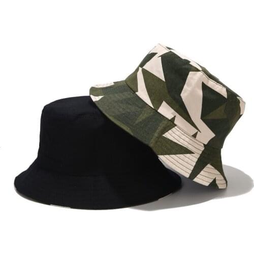 Camouflage Double-sided Fisherman Hats for Men and Women Outdoor Sun Hats and Leisure Basin Hats bucket hat women