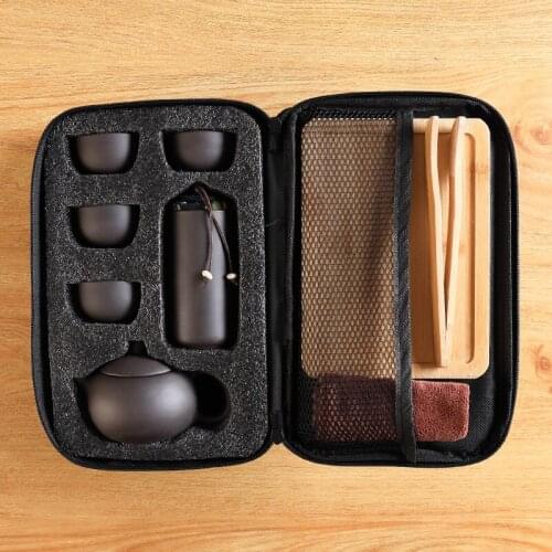 Chinese tea set Set of ceramic travel kungfu tea set Simple tea brewing set for outdoor tourism Express cup Tea set suit
