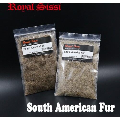 Royal Sissi new hot 2bags set net 4grams natural pale brown Czech nymph dub south America fur long hair fly tying hare dubbing
