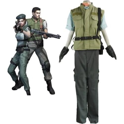 Chris Redfield S.T.A.R.S. Uniform Cosplay Costume Full Set Custom Made Any Size