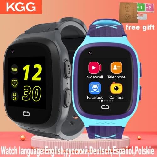 Video Call Phone Watch GPS Tracker 4G Kids Watch SOS Call Waterproof Child GPS Smartwatch Call Back Monitor Clock Gifts