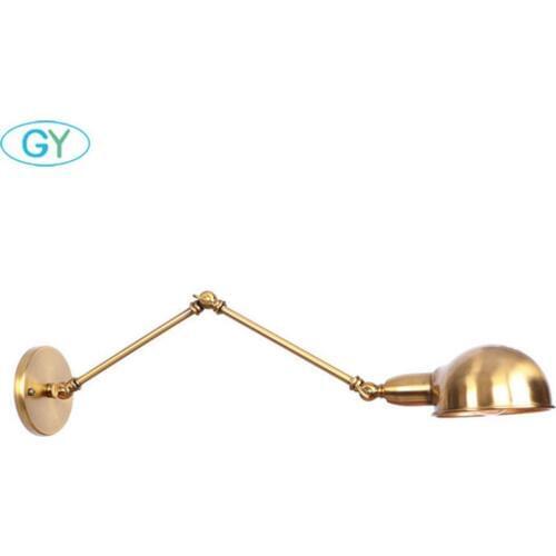 Industrial Loft Swing Arm Wall Sconces Brass Finish up Down Adjustable Wall Light Lamp Hardwired Lighting fixture