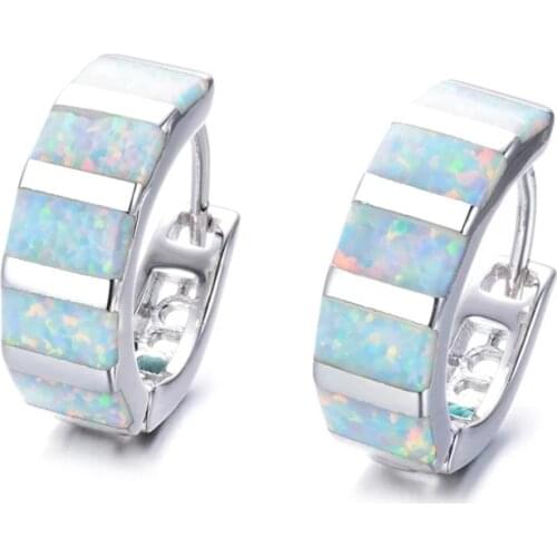 New Fashion Personality Style Female Earrings Colored Round Natural Opal Earrings Ladies Gift Party Fashion Jewelry