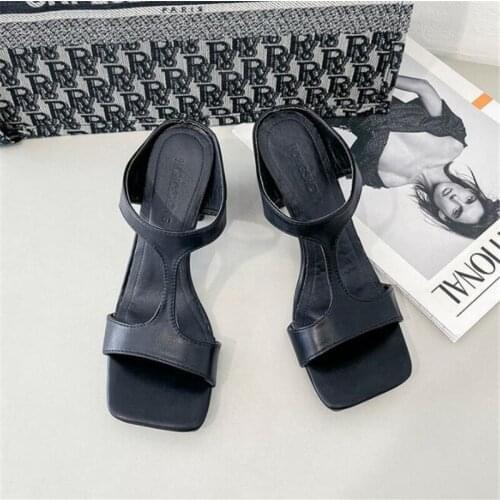 New womens sandals fashion square head fish mouth high heels light and comfortable all-match casual sandals women