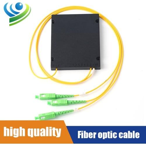 PLC splitter ABS box 1X2 Fiber Splitter Cable Length 1.5M SC/APC SingleMode