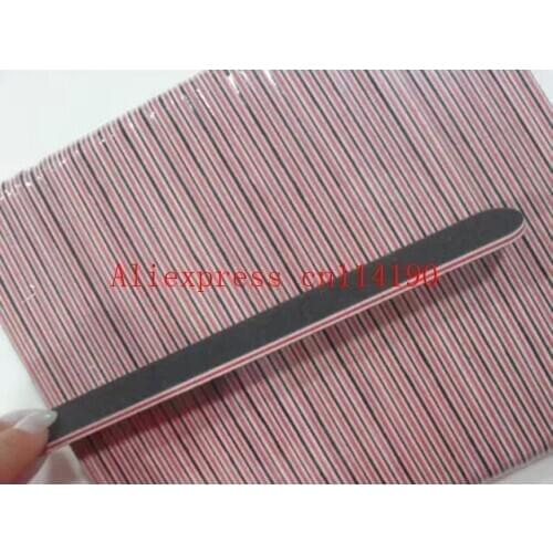 Useful red centre Black Double Sided Sandpaper Nail Art File Manicure Nail tip Sanding Buffer
