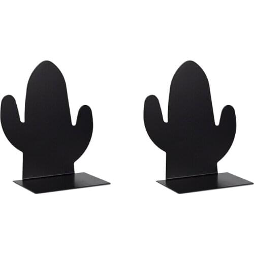 Hollow-out Nonskid Thickening Iron Metal Bookends Book Organizer for Library School Office Home Study Desk Organizer