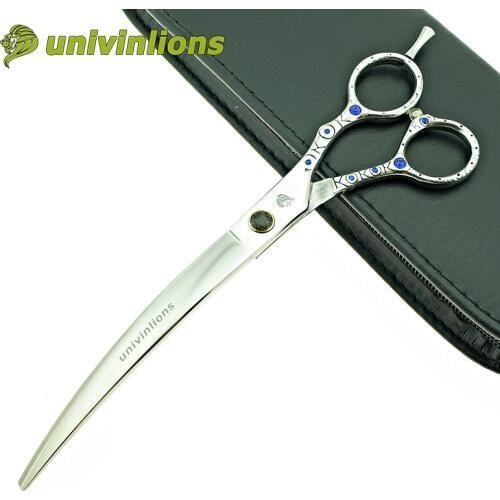 8" professional dog grooming scissors curved pet scissors dog hair scissors cat dog hair cutting tools horse hot hand clippers