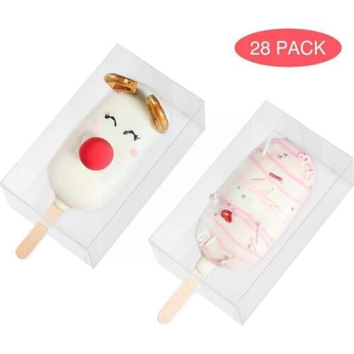 28 Pcs/set PVC Clear Candy Gift Box Birthday Wedding Bags Sweet Chocolate Box Home Pack Candy Candy Boxes Favor K9R2 Transp R2U6