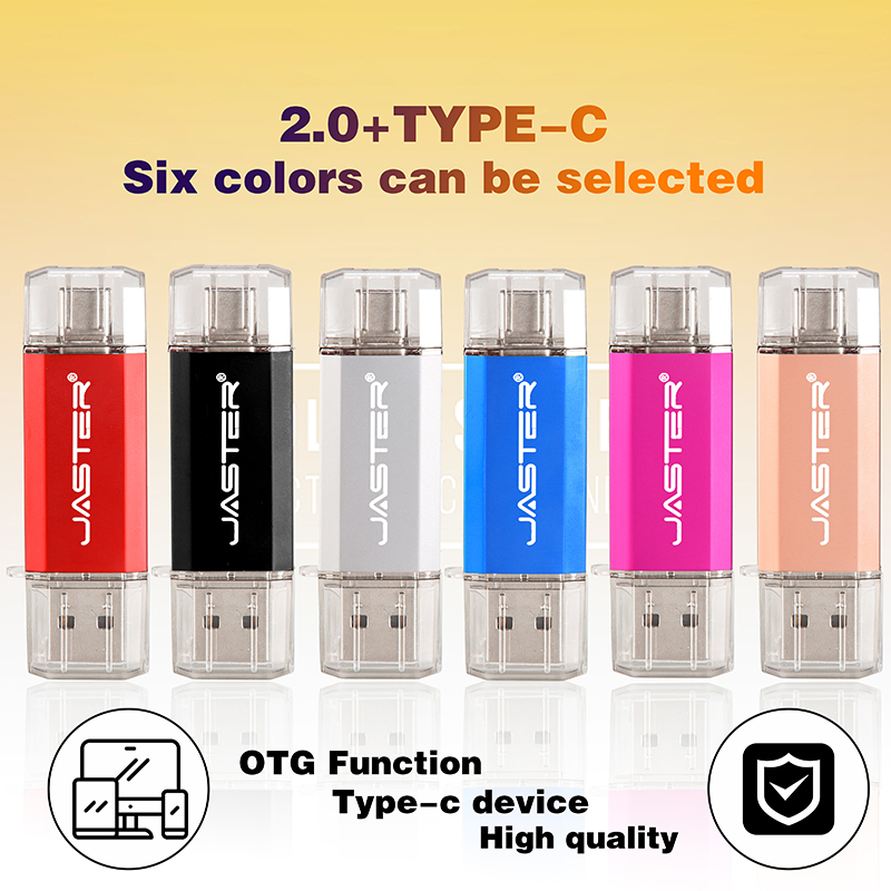 JASTER high-speed USB flash drive OTG pen drive 128gb 64gb Usb stick 32gb 256gb Pendrive flash drive for Android Type C interfac