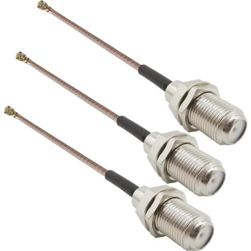 10Pcs F Type Pigtail Jumper F female to U.FL IPX RG178 cable sockets jack connectors adapter for Wifi router GPS AP 0-6Ghz