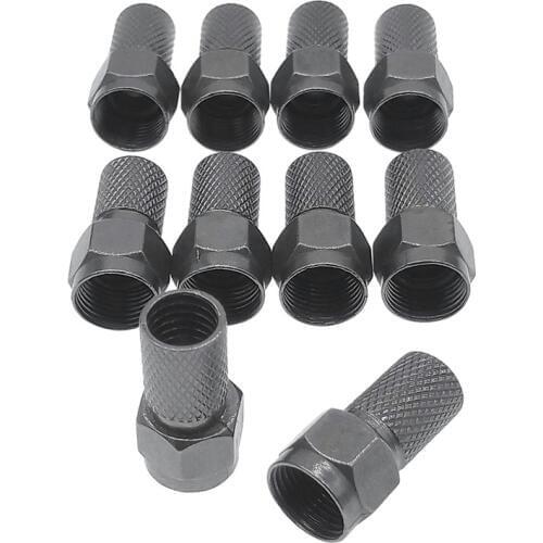 10pcs 75-5 F connector screw on type F type coaxial cable connector plugs singnal line connectors