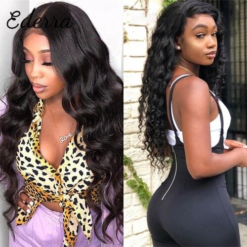 150 Density Deep Wave Frontal Wig Transparent Curly Human Hair Wig Deep Wavy Lace Wig T Part Brazilian Body Wave 13X4 Lace Wig
