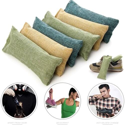 2Pcs Bamboo Charcoal Bag Smelly Removing Activated Carbon Closets Shoe Deodorant Deodorize Desiccant Absorber