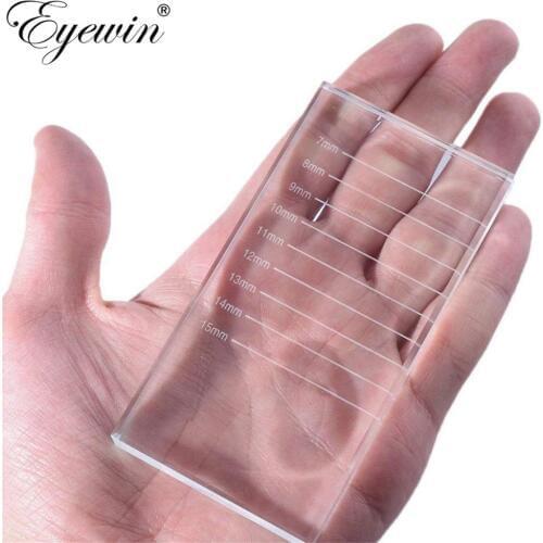 2 in 1 Crystal pad With Scale Clear Transparent Lash Glue Holder Lash Extension Supply Accessory Tool Kit For Eyelash Extension