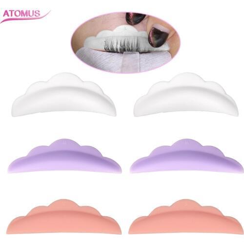 3pairs 3D Eyelash Pads Gel Patch Lint Free Lash Extension Eye Tool Beauty Eye Paste Implant Eyelashes Spacer Smooth Collagen Gel