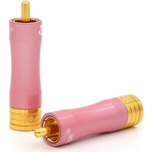 4 PCS hi-end Audio Signal Cable RCA Plug Audio Gold Plated RCA plug Connector