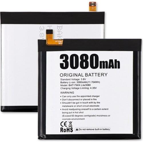 Orignian doogee mix lite phone battery 3080mah 3.8V for DOOGEE MIX Lite MT6737 Quad Core Mobile Phone-free shipping