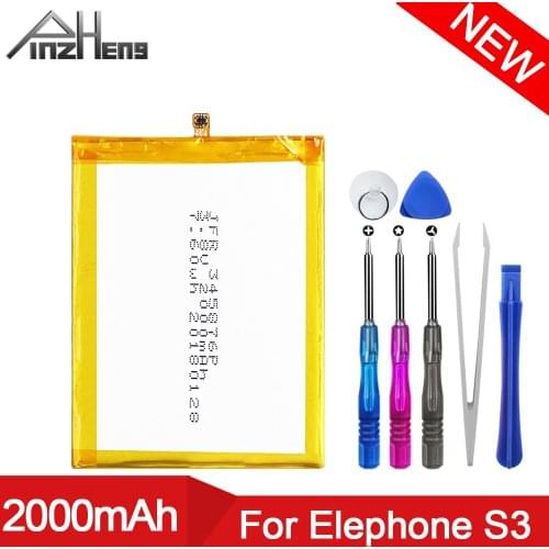 PINZHENG Phone Battery For Elephone S3 Battery Replacement High Quality 2000mAh Back Up Bateria For Elephone S3 Phone Batteries