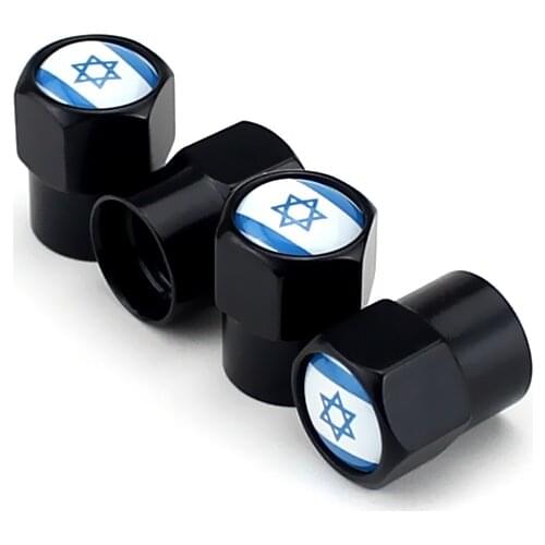 Car Wheel Tire Stem Valve Caps Covers For Israel Flag Logo For Volkswagen Passat B5 Bmw E90 Audi A4 B8 Peugeot 206 Chevrolet