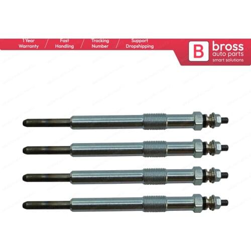 Bross BGP19-1 4 Pieces Heater Glow Plugs GX117, 596064, GN054, 0100226492 for Ford Citroen Peugeot Fiat Ship From Turkey