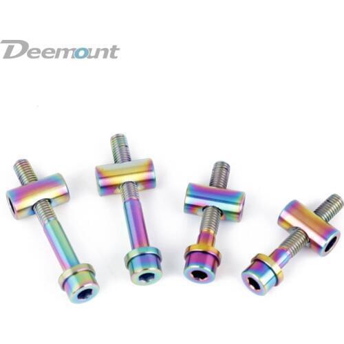 Deemount 2 PCS M5x30/40 Bicycle Seatpost Titanium Bolts Hex Headed MTB Mountain Bike Ti Screw Cycle Seat Post Fastening