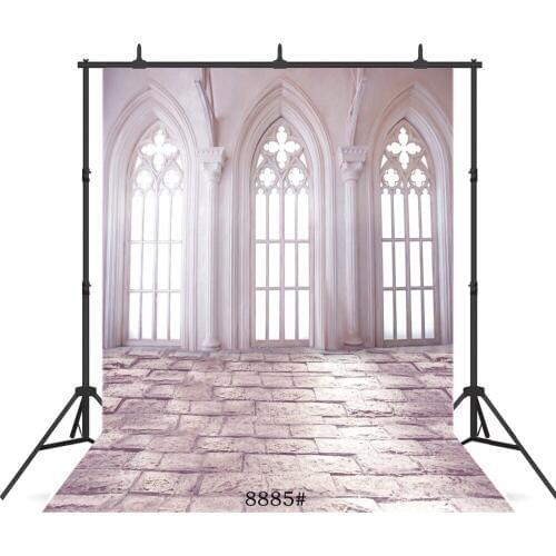 Palace White Door Vinyl Photographic Background for Wedding Child Baby Shower Birthday Customized Backdrop Photocall Studio